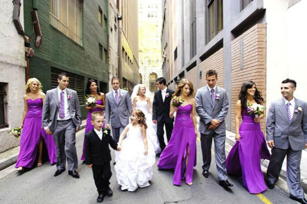 Purple Bridesmaids Dresses