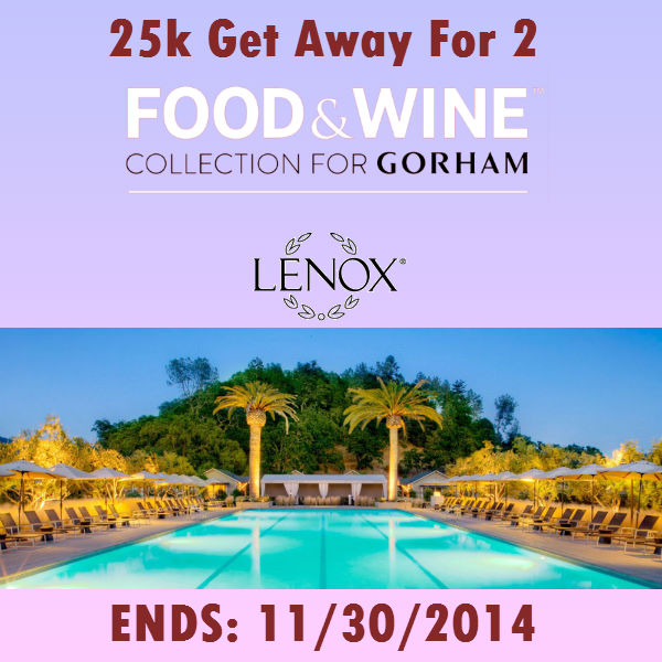 25K Getaway For 2 To Napa Valley California Ends Nov 30 2014