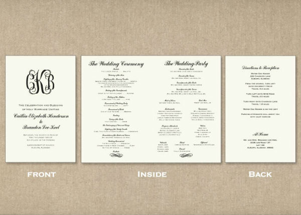 DIY Wedding Programs