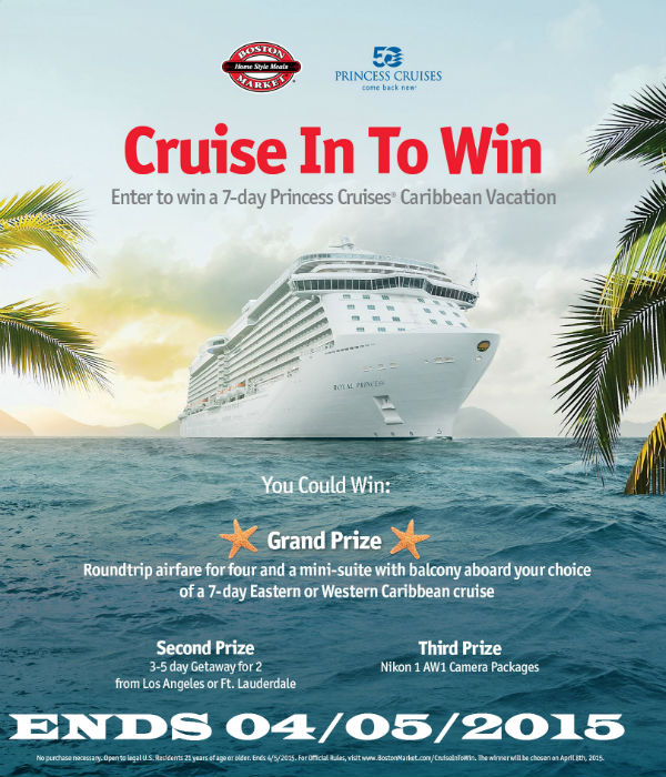 Boston Market Cruise Sweepstakes