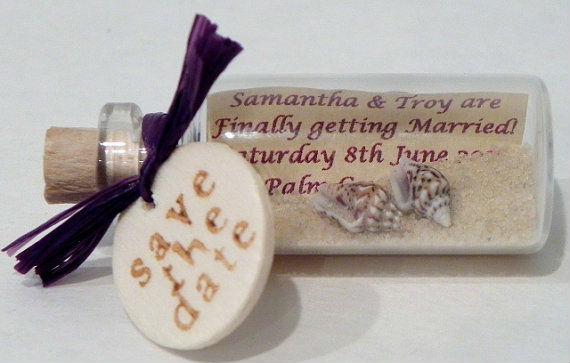 Save The Date Wedding Invitations In A Bottle