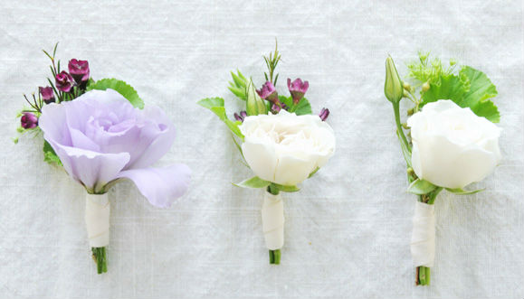 Pinned Wedding Flowers