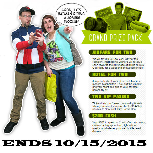 Win A Trip To 2015 Comic Con In NYC Ends October 15th 2015