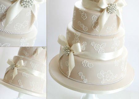 Embroidered Wedding Cake