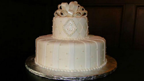 Monogrammed Wedding Cake